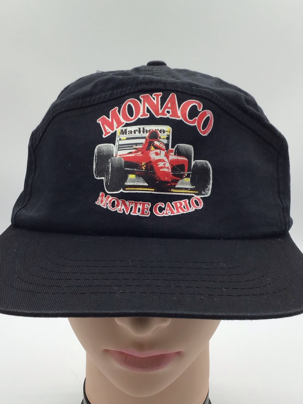 Vintage Monaco Monte Carlo F1 Racing Snapback Hat Formula 1 Graphic Cap